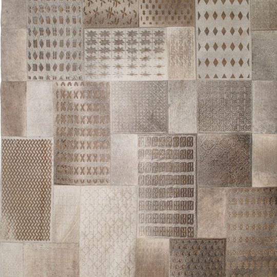 Neutral Grey Rectangular Laser Etched Hide Rug by The Cinnamon Room