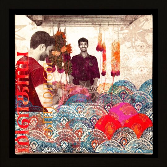 Garland Makers Canvas Print by Deborah Mckellar of Talking Textiles