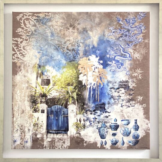 Ming Dragon Canvas Print by Deborah Mckellar of Talking Textiles