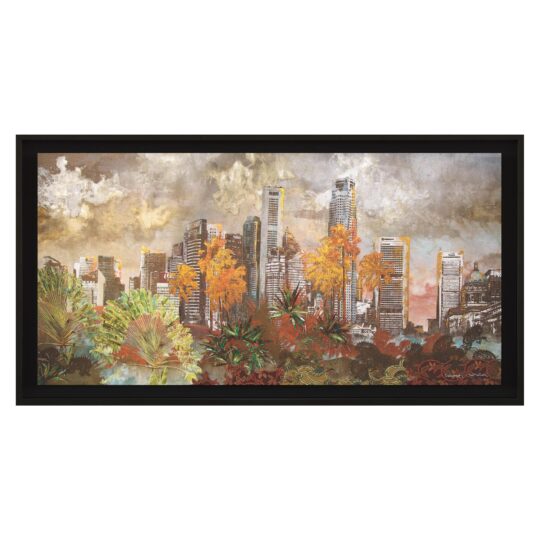 Urban Jungle Canvas Print by Deborah Mckellar of Talking Textiles