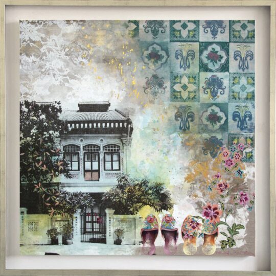 Baba Nyonya Canvas Print by Deborah Mckellar of Talking Textiles available at The Cinnamon Room