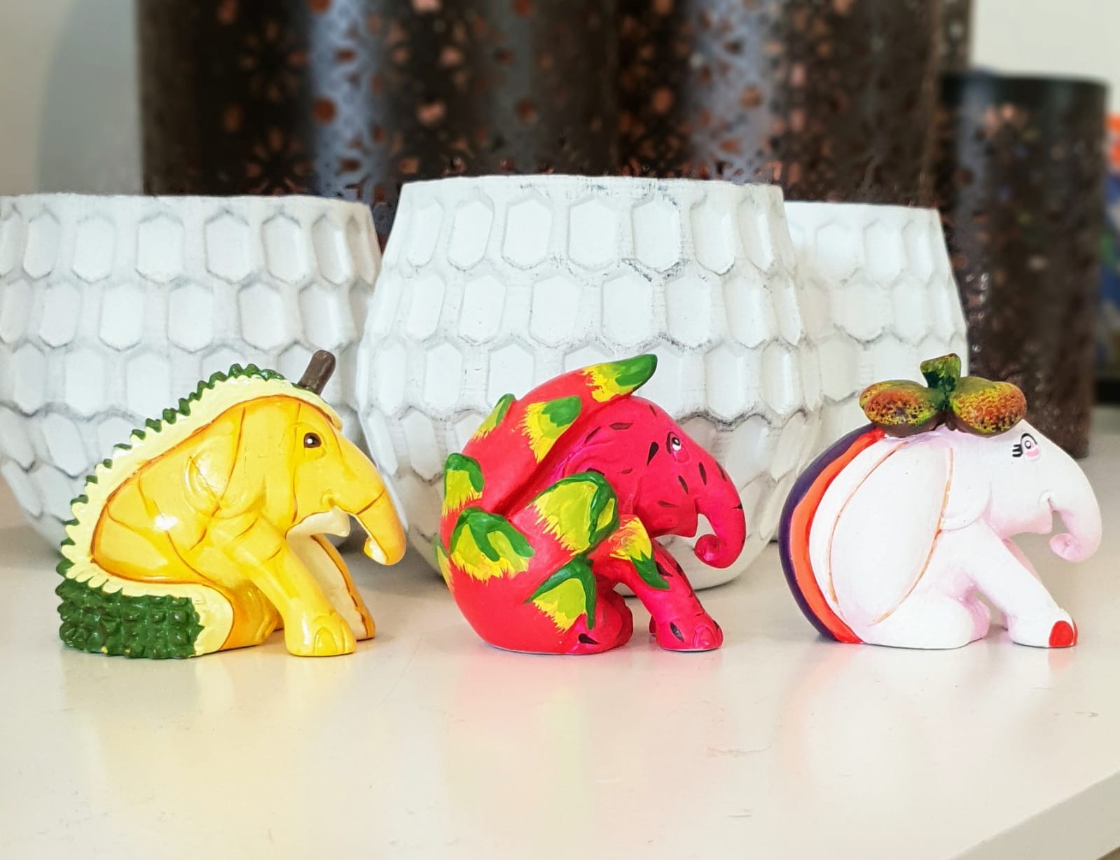 3 in a row: Exotic Fruits Elephant Parade 3 Pack Giftbox - available at The Cinnamon Room
