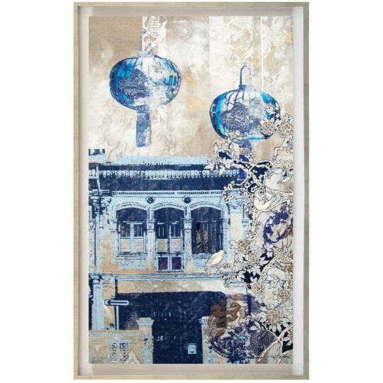 The Blue Lanterns Canvas Print by Deborah Mckellar of Talking Textiles - available at The Cinnamon Room