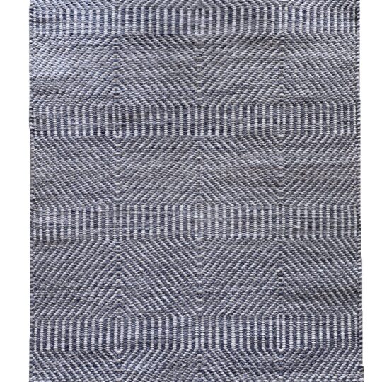 Blue and White Geo Bath Mat
