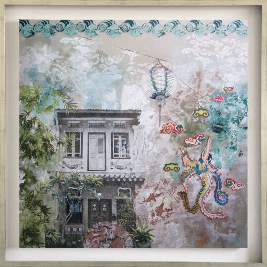 In the Mood for Love Canvas Print  by Deborah Mckellar of Talking Textiles