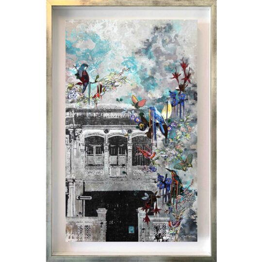 Lovers In The Rain Canvas Print by Deborah Mckellar of Talking Textiles