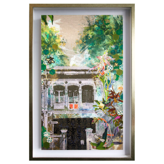 Emerald Eden Canvas Print by Deborah Mckellar of Talking Textiles